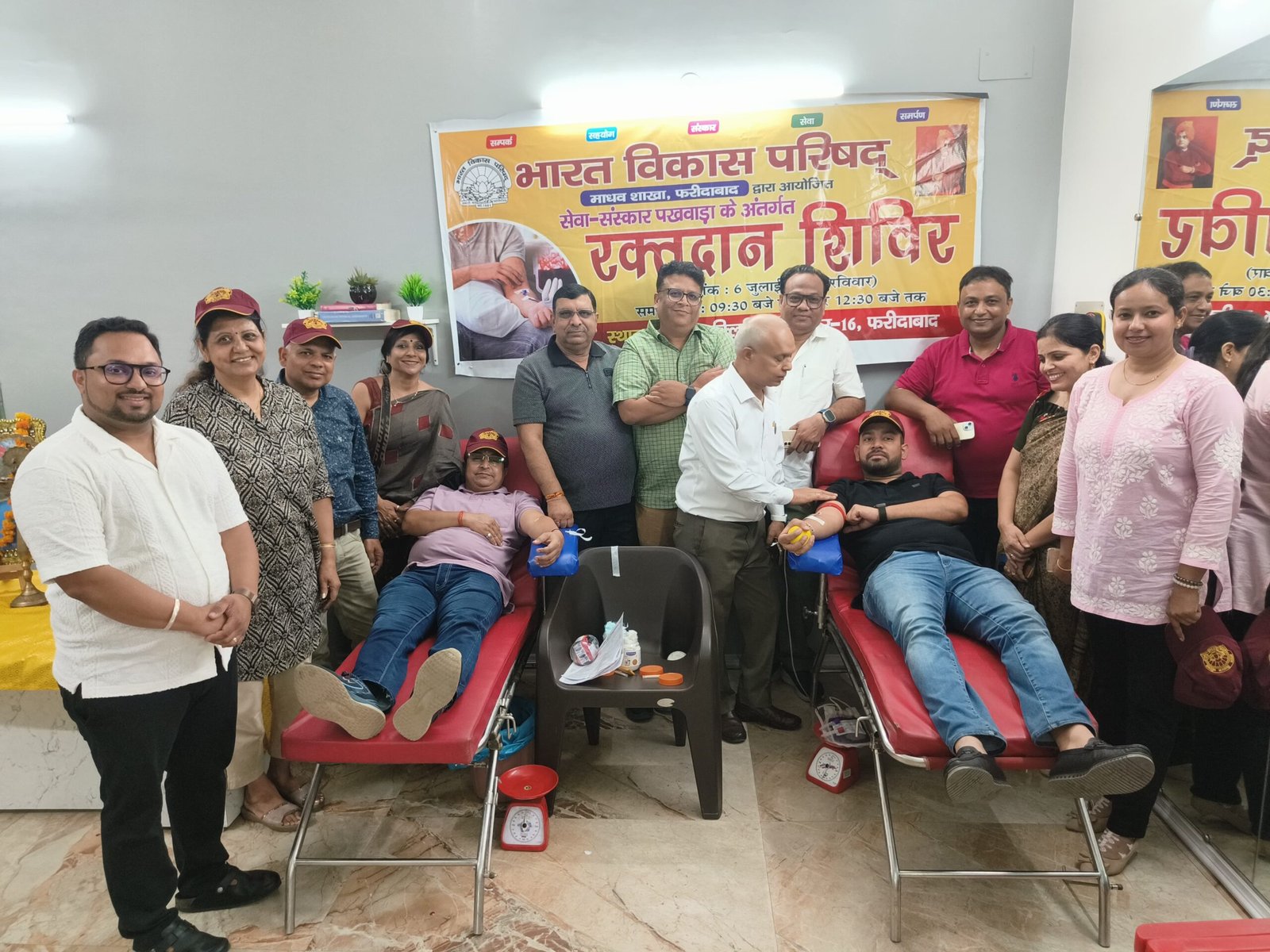 भारत विकास परिषद् माधव ने शत:आयु क्लीनिक के साथ मिलकर लगाया रक्तदान एवं स्वास्थ्य शिविर