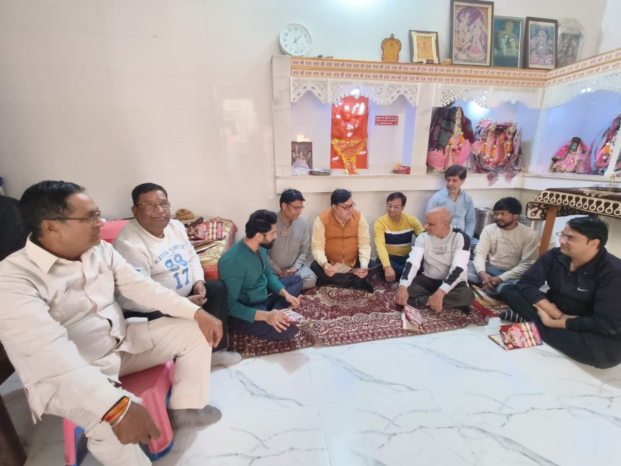 22वीं श्रीमद़ भागवत कथा  को लेकर बैठक का आयोजन