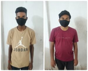 रास्ता रोककर मारपीट और चाकू से हमला करने के मामले में दो आरोपित गिरफ्तार