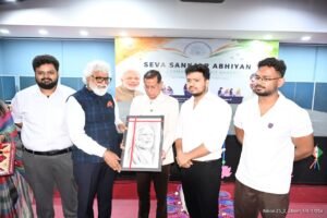 मंत्री राजेश नागर ने सेवा संकल्प अभियान अंतर्गत रंगोली विजेताओं को दिए पुरस्कार